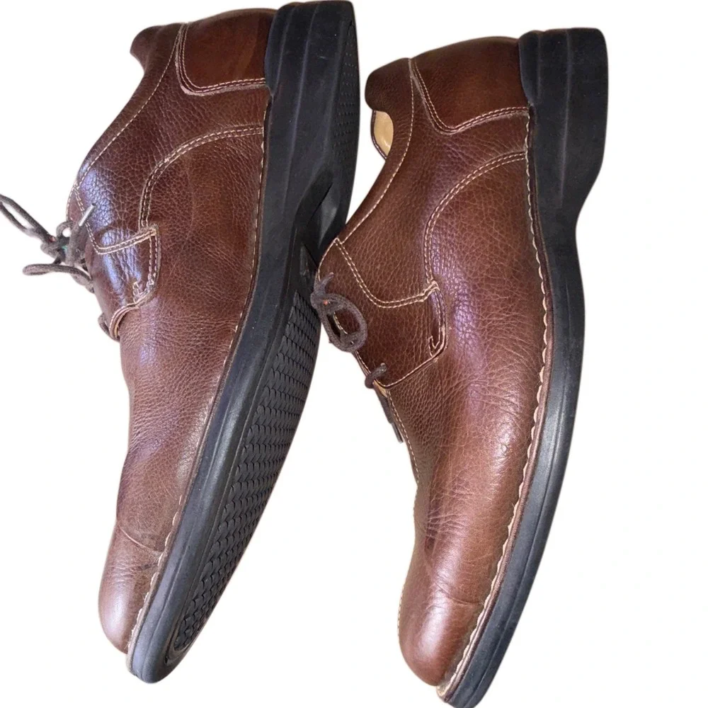 Johnston & Murphy Brown Leather Comfort Oxford Shoes Men's 10M Casual USA